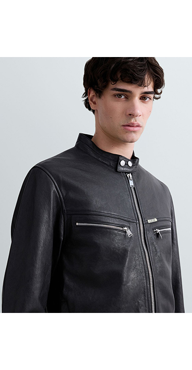 00s A.P.C. ラムレザー ジャケット 羊革 イーストバイウエスト XS WAXラムレザーバイカージャケット｜REPLAY リプレイ公式通販サイト